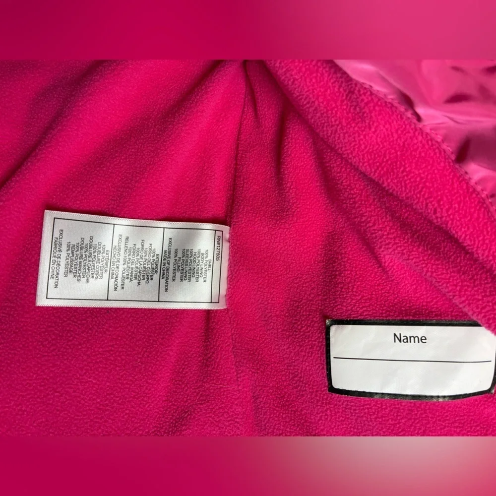 Reebok toddler girl's heavyweight puffer hoodie jacket pink 3T